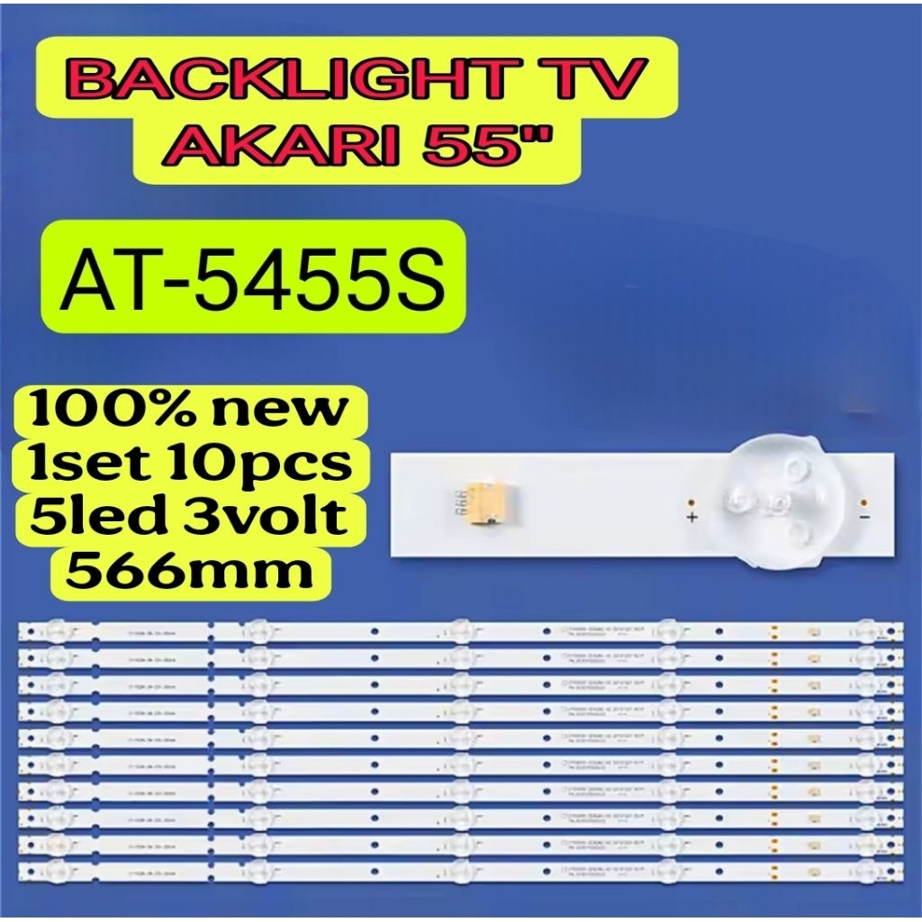 LAMPU LED BL BACKLIGHT TV AKARI 55IN 5LED AT-5455S 5455S