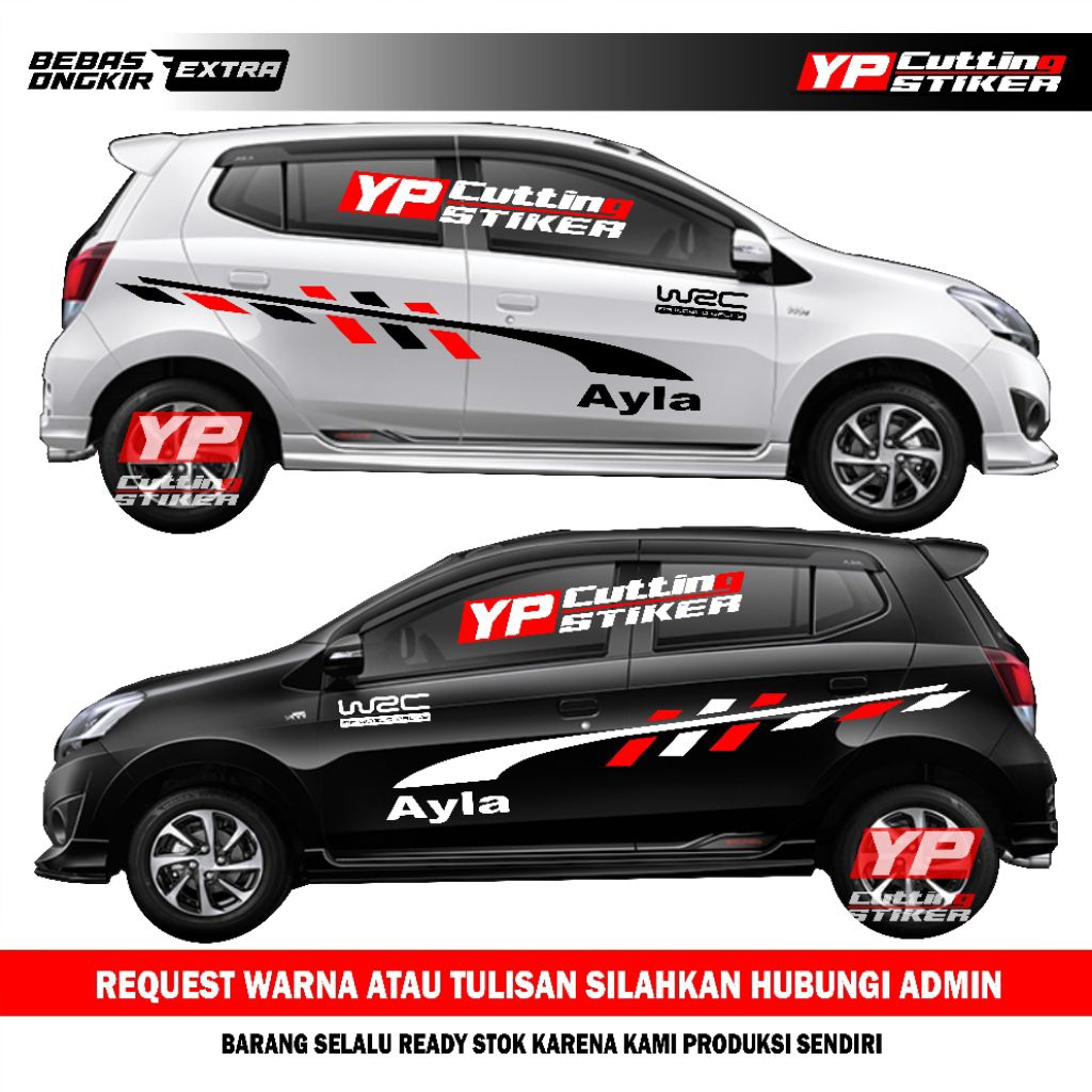 Sticker mobil ayla-agya keren sticker list terlaris mobil ayla-agya stiker mobil ayla-agya terbaru
