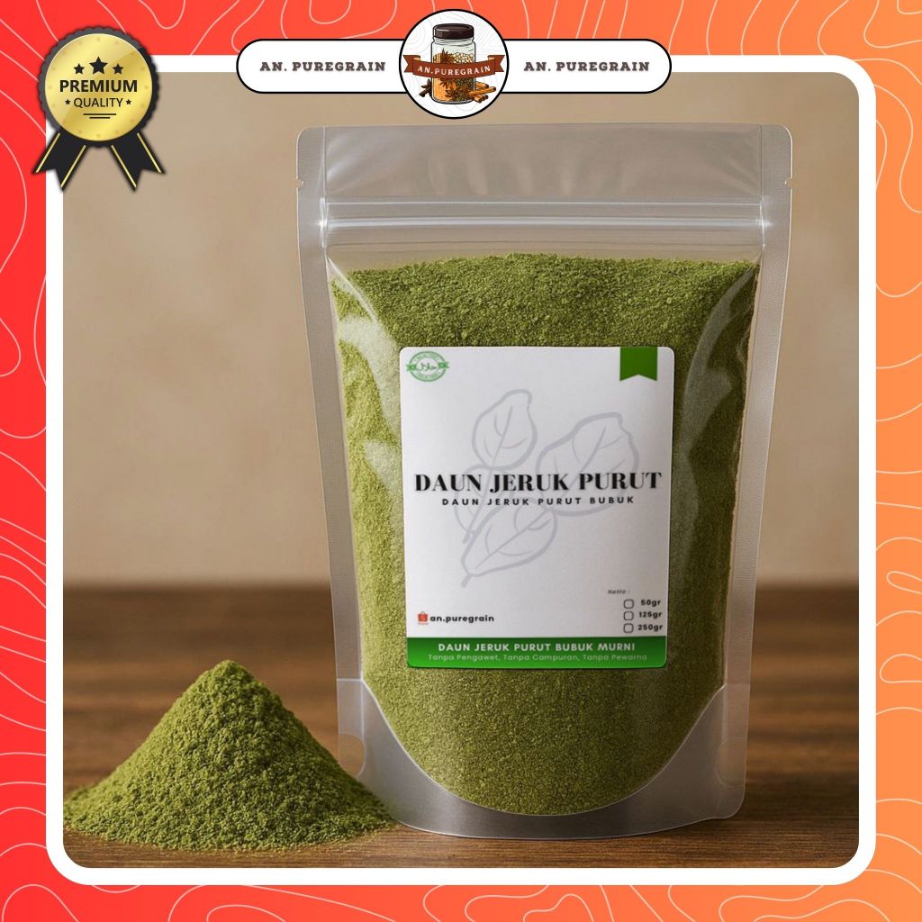 

Daun Jeruk Purut Giling Murni - Bubuk Daun Jeruk Purut Halus Kering Siap Pakai || Bumbu Masak Rempah