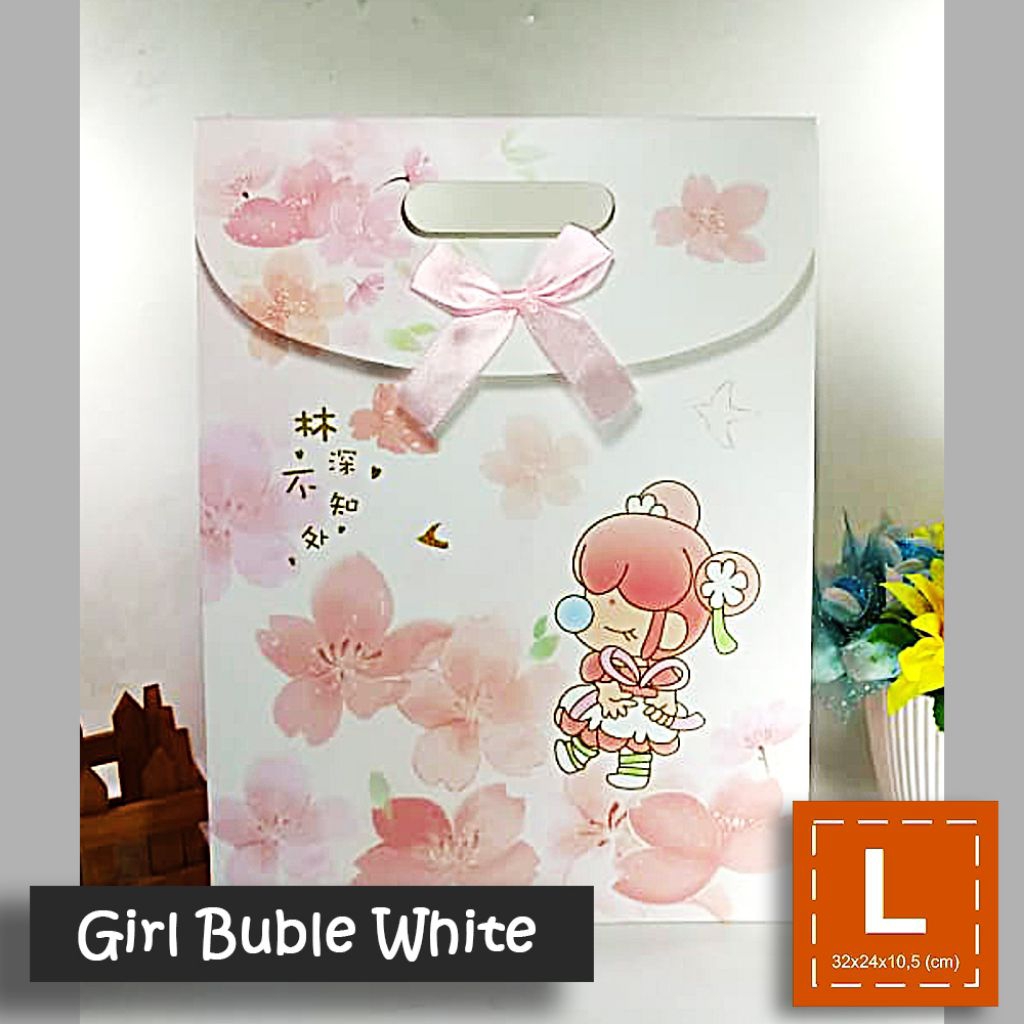 

Paper Bag - L GIRL BUBBLE
