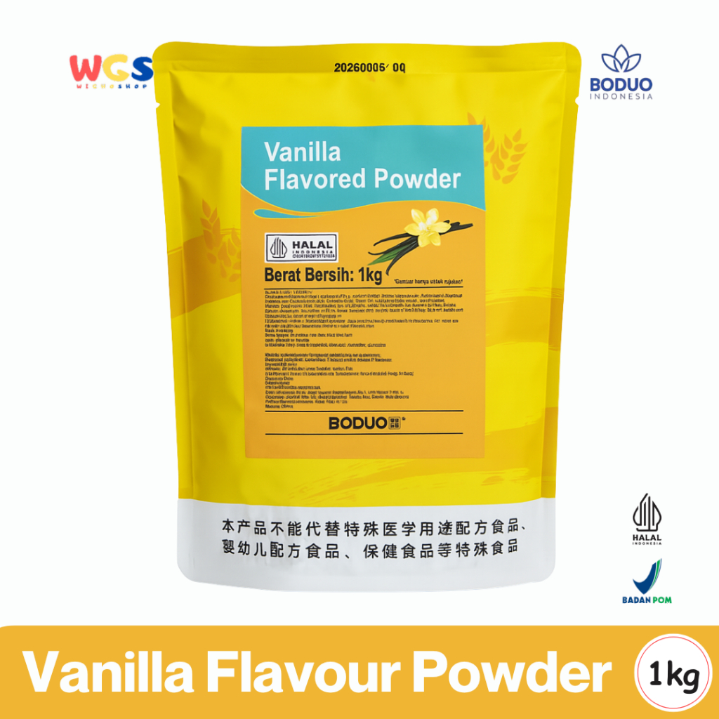 

BODUO Vanilla Flavored Powder 1kg – Bubuk Minuman Rasa Vanila Lembut untuk Aneka Kreasi