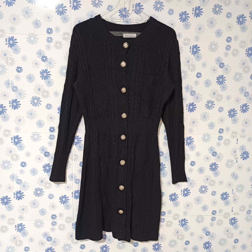 DRESS RAJUT KUTUB KEPANG KANCING MEWAH NOT UNIQLO GU ZARA