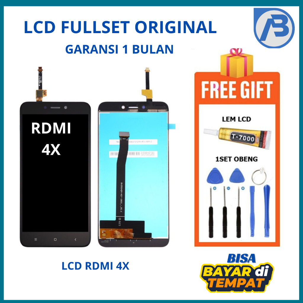 [ORIGINAL] LCD XIAOMI REDMI 4X FULLSET Touchscreen