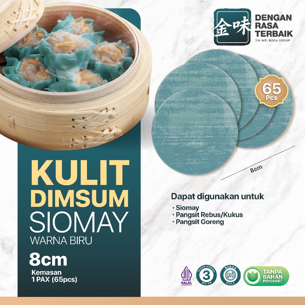 

DRT - KULTI DIMSUM SIOMAY BIRU 8CM ISI 65PCS HALAL | UNTUK SIOMAY KUKUS & GORENG | LENTUR DAN TIPIS