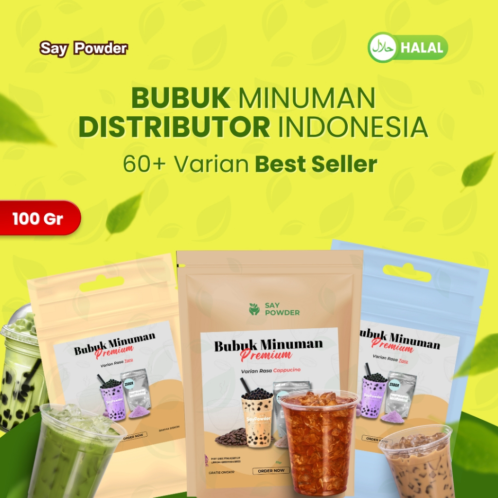 

Bubuk Minuman Rasa Premium Aneka Rasa Serbuk Minuman 100 Gram Mix Gula Serbuk Minuman