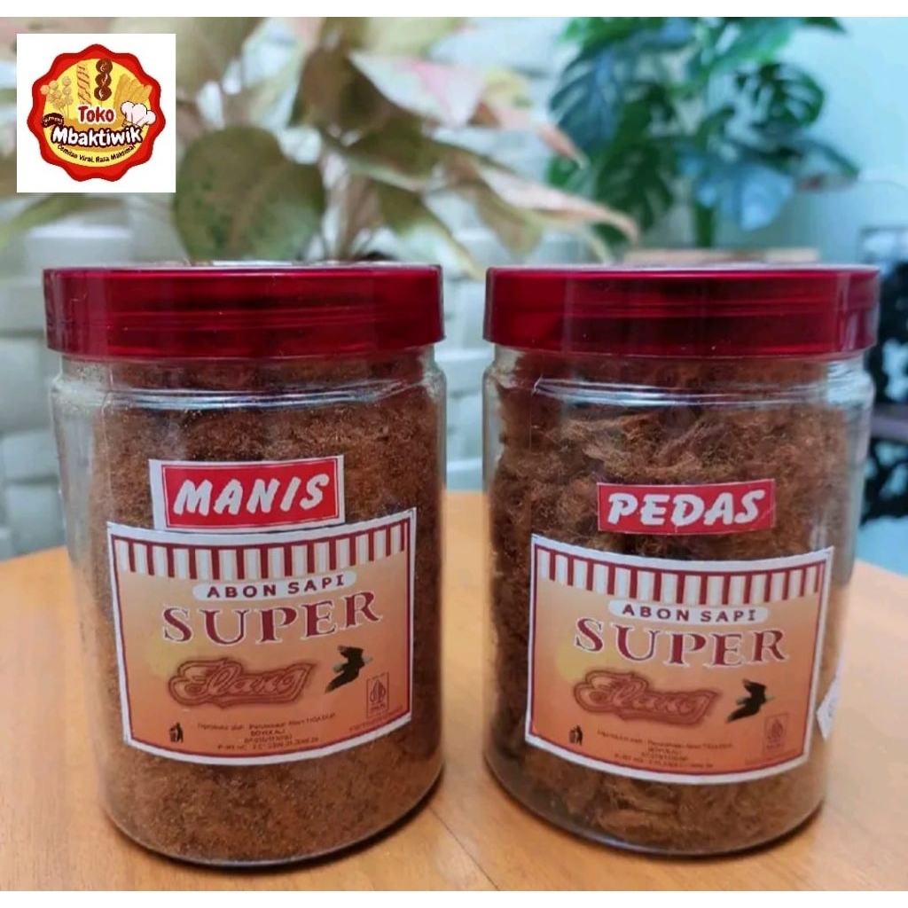 

abon sapi super cap elang toples 200 gram