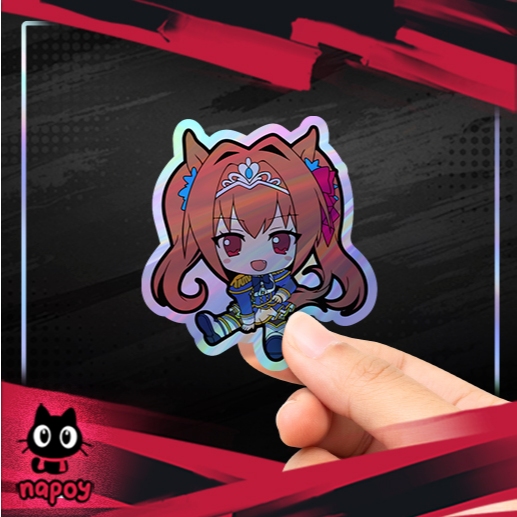 

Stiker Hologram Anime Game Uma Musume Daiwa Scarlet