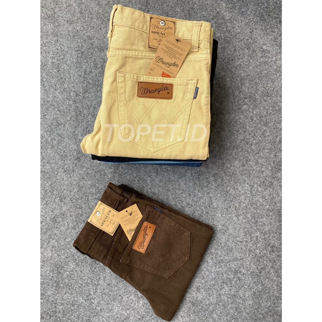 Celana Jeans Pria Wrangler Panjang Standar Reguler  Model Basic Denim Keren ORIGINAL