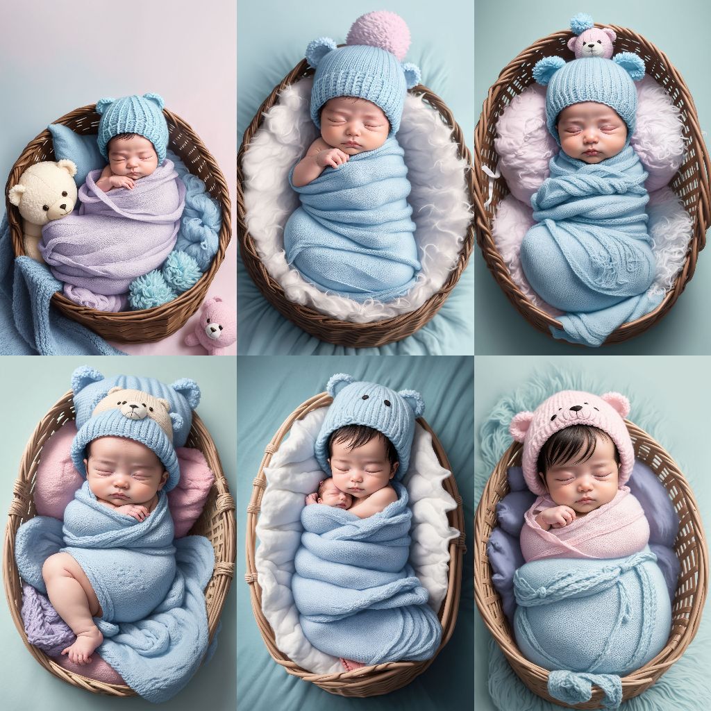 Jasa Edit Foto Bayi Lucu AI – Gambar Newborn Unik & Menggemaskan | Siap Cetak & Frame