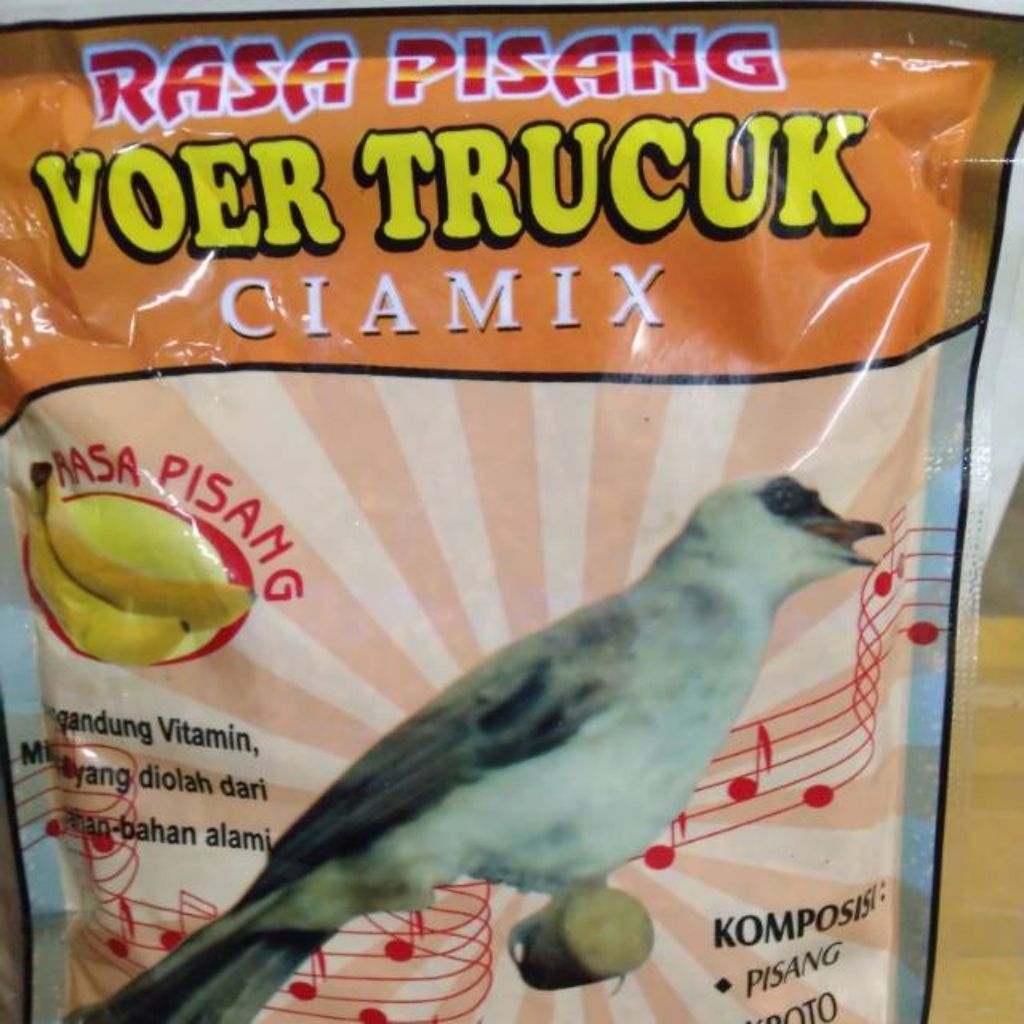 Ciamix voer burung trucuk rasa pisang