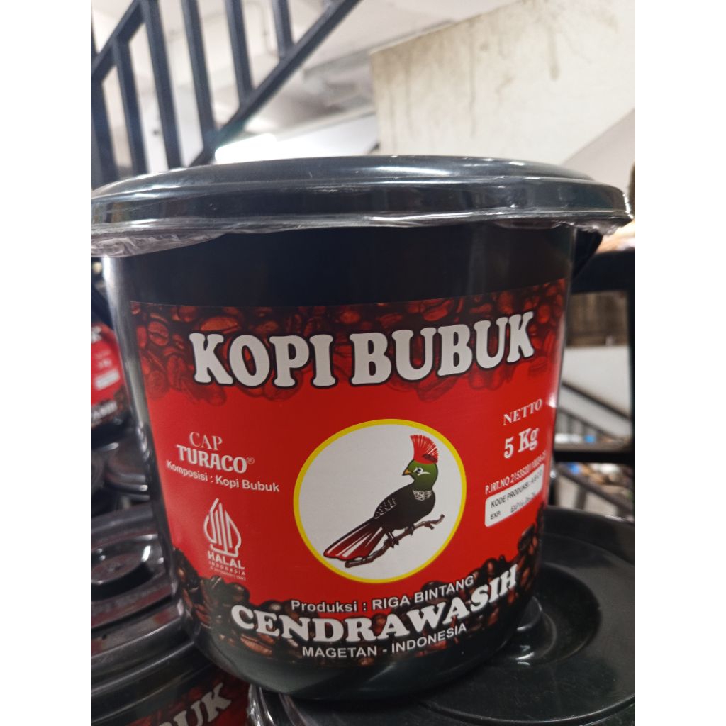 

kopi bubuk cendrawasih cap turaco kemasan 5kg