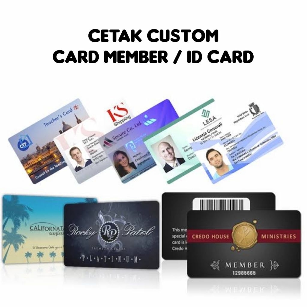 

Bikin / Cetak ID Card atau Member Card | Bahan PVC | Belum Punya Ide Desain Bisa Bantu Desain