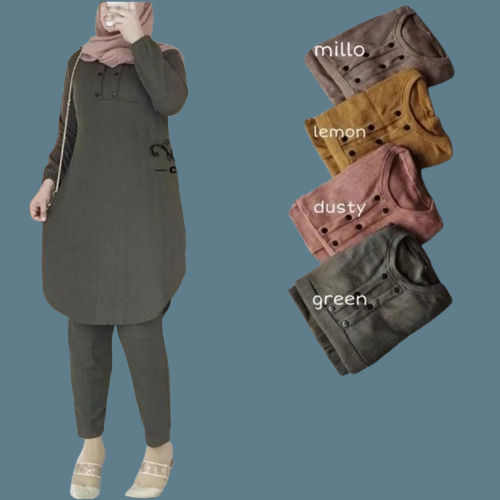 [ PROMO DIKON ] Baju Setelan Wanita Terbaru Odeta Set Jumbo Super Halus Setelan Celana Wanita Fashio