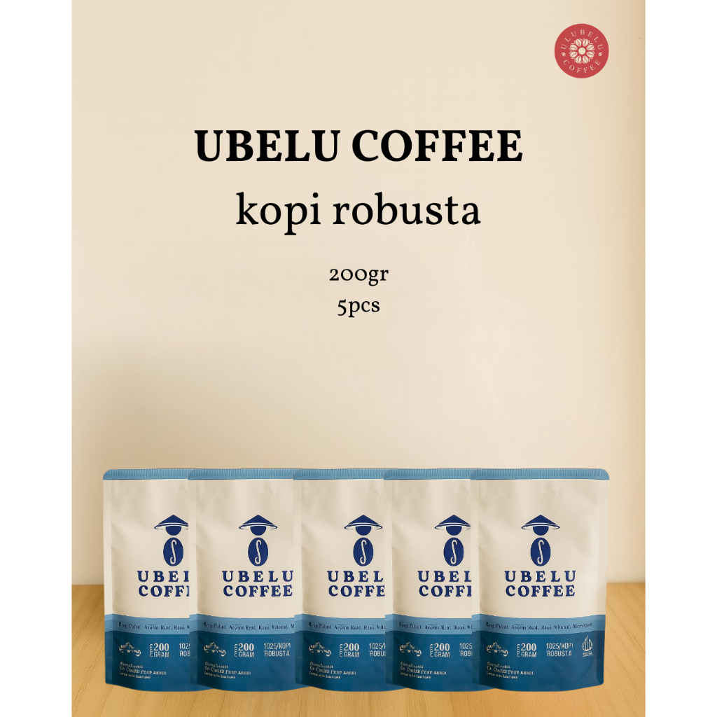 

ULUBELU COFFEE Lampung Bundle 5pcs Varian Ubelu Coffee 200gr - Biji Kopi Robusta Lampung / Kopi Bubuk / Biji Coffee Roast Original 100% / Biji Kopi Untuk Espresso / Kopi Susu / Blend