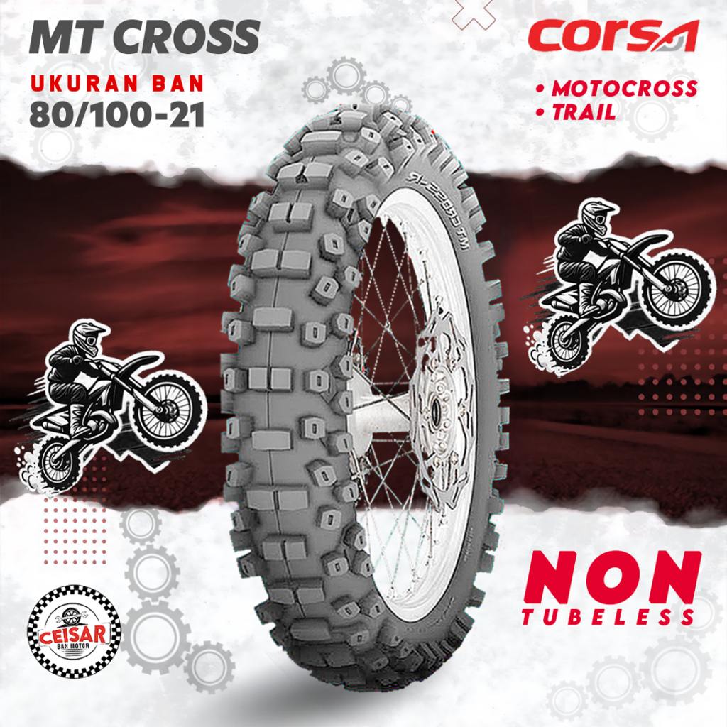 [PROMO MURAH] Ban Motor OFFROAD TRAIL MOTOCROSS CORSA MT CROSS R 80/100 Ring 21