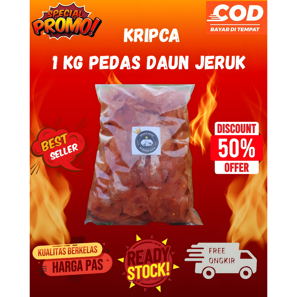 

keripik kaca 1 kg pedas daun jeruk