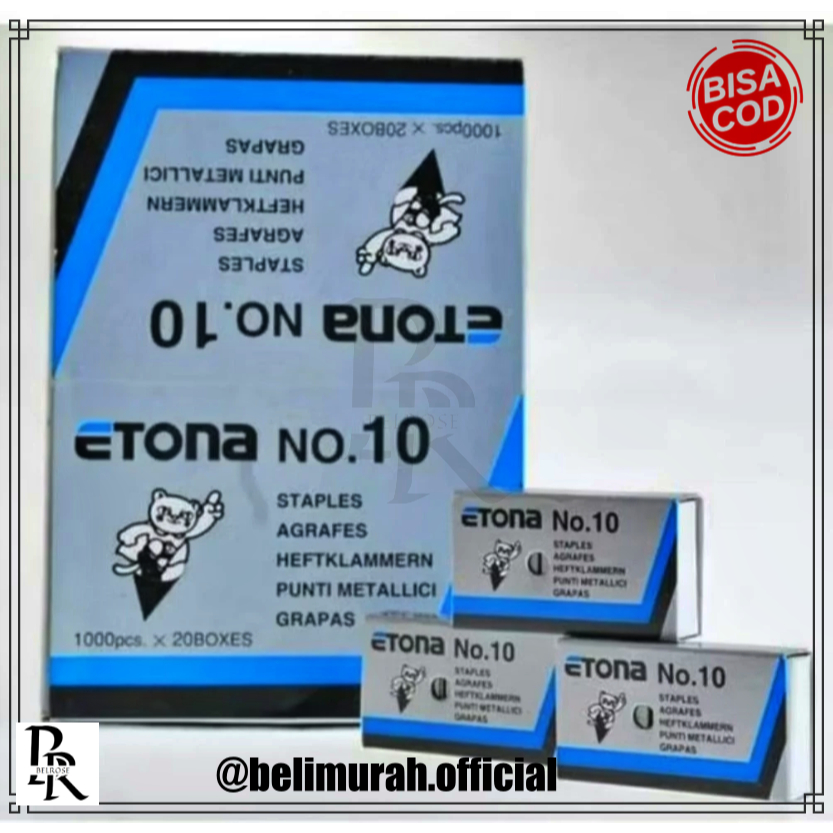 

[1pack=20box] ISI STAPLES ETONA HD.10 / ANAK HEKTER ETONA NO.10