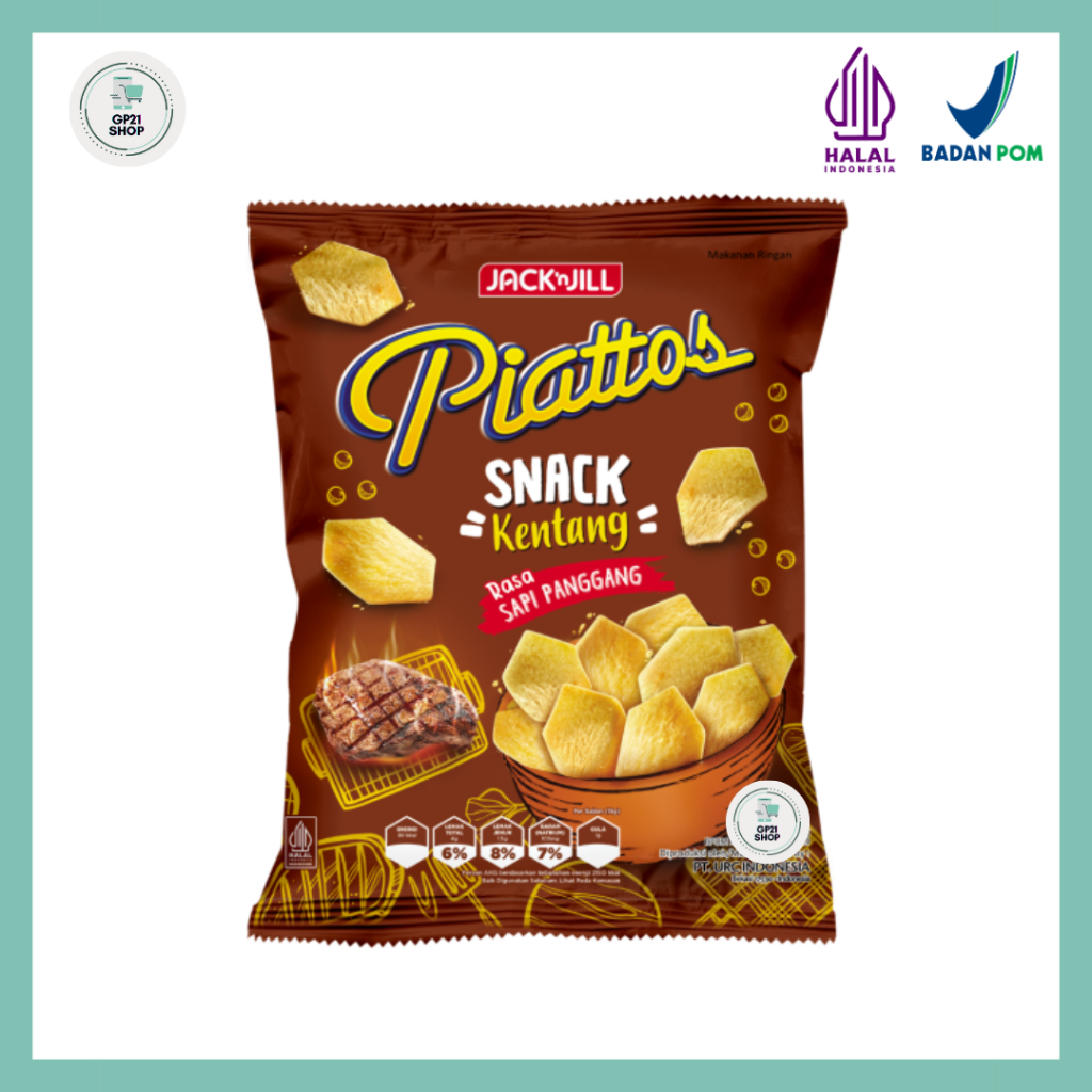 

Jack N' Jill Piattos Snack 35gr - Cemilan Keripik Kentang Aneka Rasa