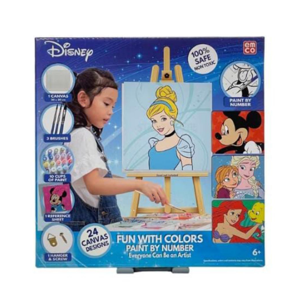 

Mainan Emco Disney Fun With Colors VARIANT CINDERELLA Paint by Number Cat Air dan Kanvas lengkap dengan kuas toys melukis art PREMIUM ORIGINAL TERMURAH READY DENPASAR ORIGINAL PASTI ORI Safe Non Toxic