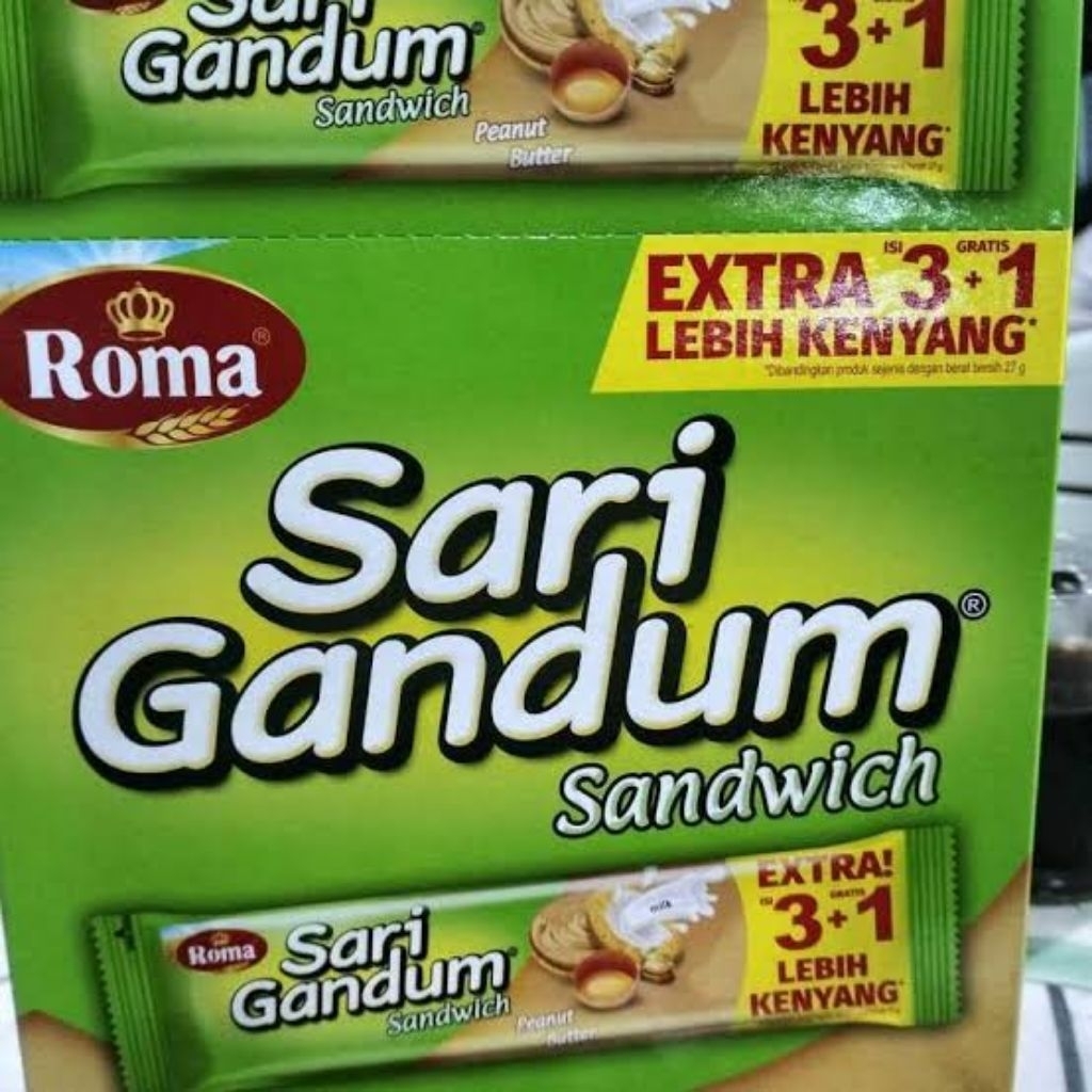 

ROMA SARI GANDUM SANDWICH PEANUT BUTTER KEMASAN 1 BOX ISI 12 PCS X 39 GRAM murmer