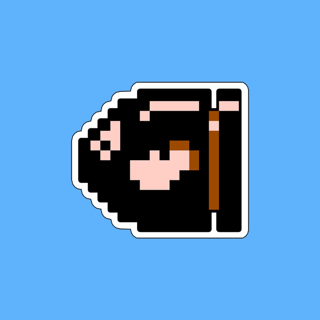 

Stiker Game Nintendo 8 Bit Mario Bros Bullet Bill Waterproof Pixel Arcade Console Sega Gameboy