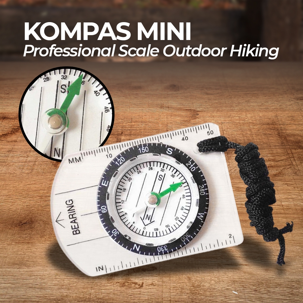 GlestRadio - Kompas Mini Professional Scale Outdoor Hiking - XC-MN0010 - Black