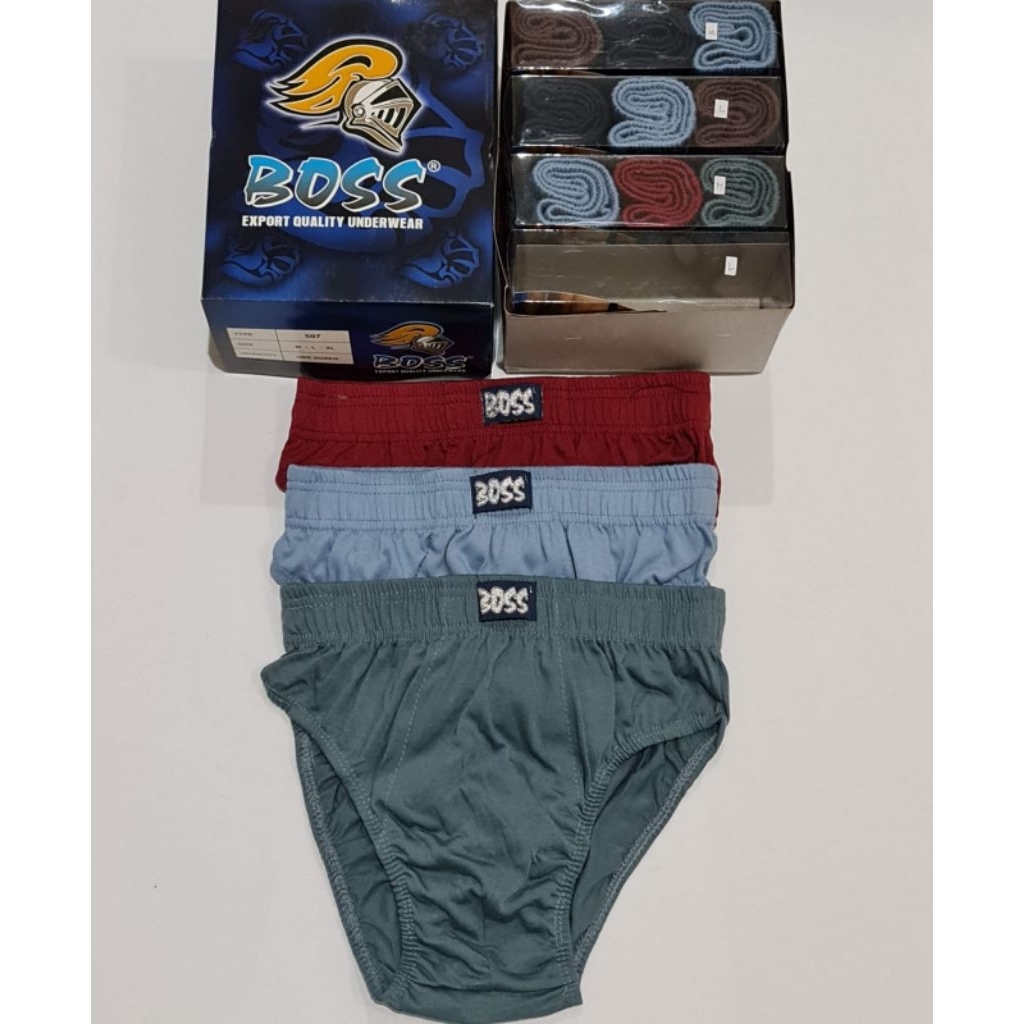 Celana Dalam Pria BOSS Type 507 (3 Pcs) M L XL