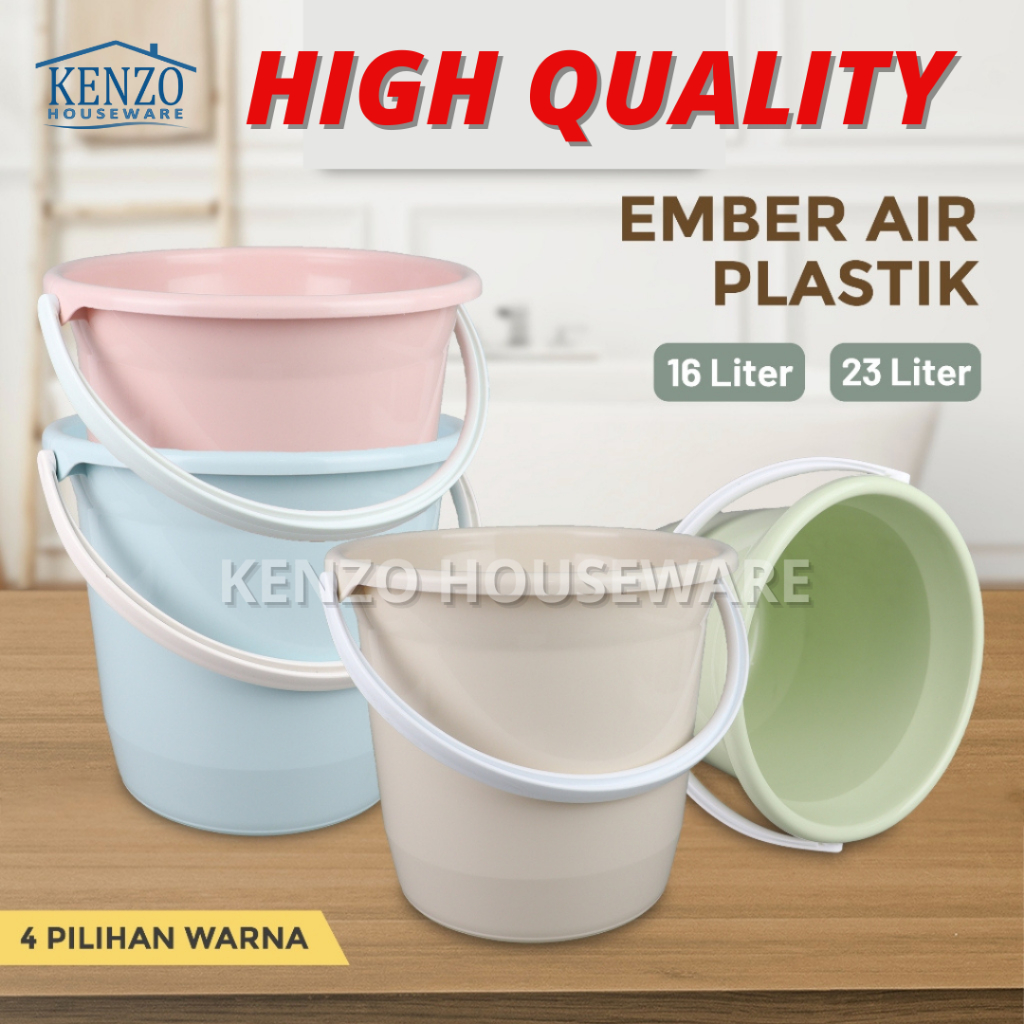 Ember Air Plastik 16 LITER 802 REDHOUSE Ember Tanpa Tutup Warna Pastel Ember Mandi
