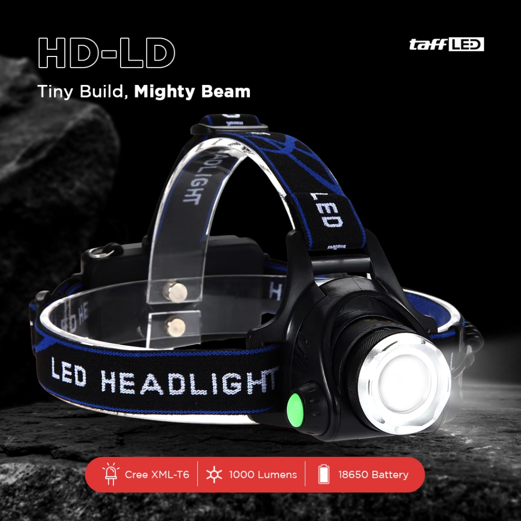 senter kepala Headlamp 1 LED Cree XML-T6 tffled