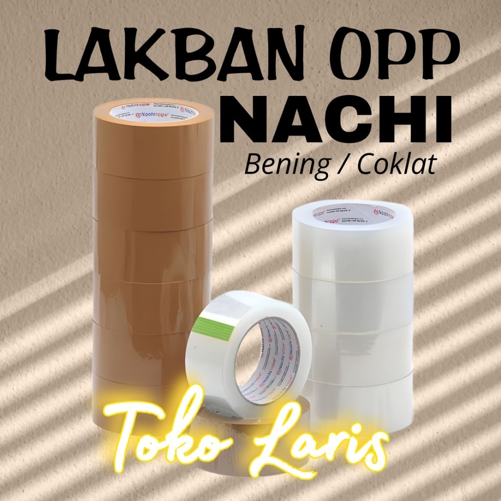 

Lakban OPP Nachi 2 inch 48mm Coklat Bening 90yard