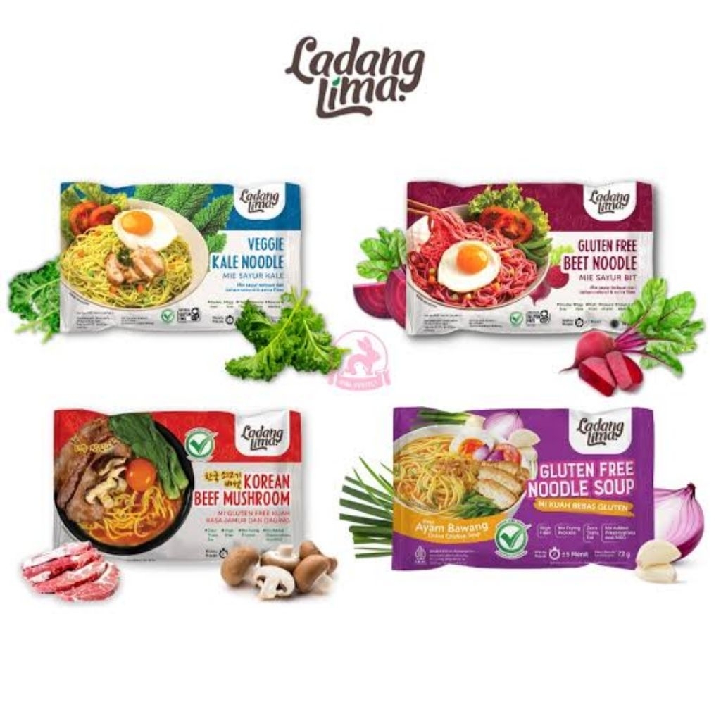 

Ladang Lima Mie Instan Bebas Gluten Tanpa Pengawet Mi Gluten Free 76gr