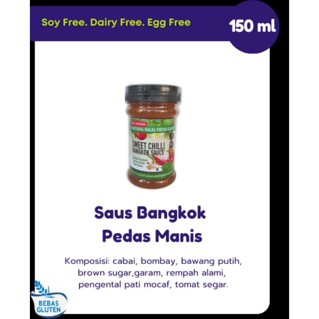 

Saus Bangkok Pedas Manis dari Pelangi Family Healthy Frozen Food | Halal | No MSG | Tanpa Gula Rafinasi | Tanpa Pengawet | Tanpa Pewarna | Tanpa Bahan Kimia | Bahan Alami | Kids Meal | Makanan Sehat | Makanan Beku Frozen Food | Saus Cocolan | Saus Bangkok