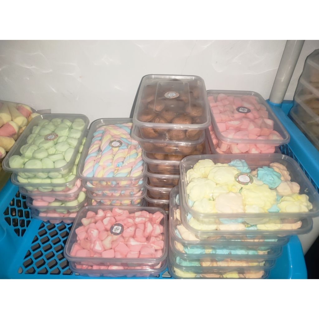

MARSHMALLOW 500ML/140gr 10.000 grade A,Manis Lembut HALAL dengan banyak varian/bentuk