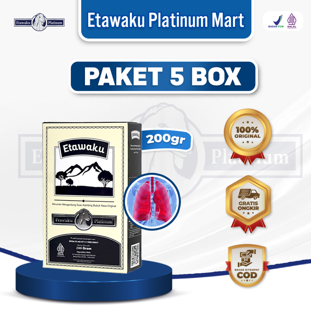 

Etawaku Platinum Paket 5 Box - Susu Kambing Etawa Murni & Krimer Bubuk