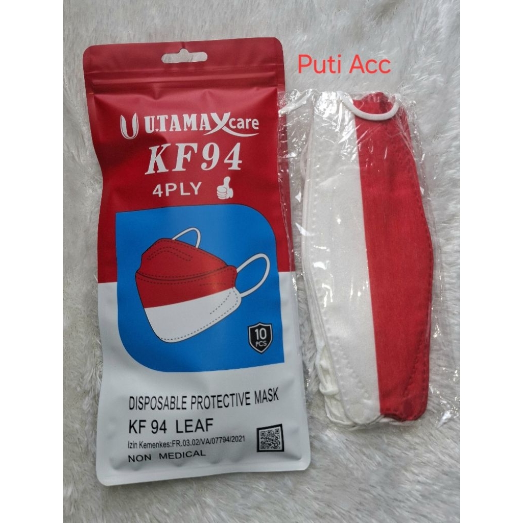Masker KF 94 UtamaxCare Merah Putih
