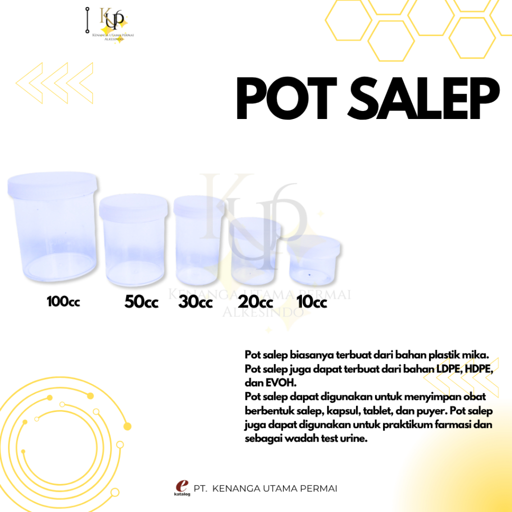 Pot urin/pot salep/pot cream/wadah obat
