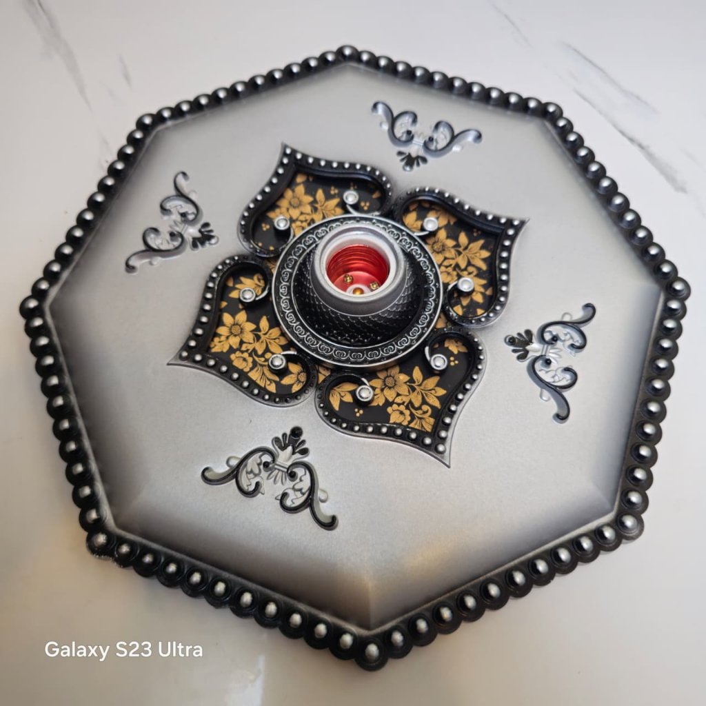 【TERLARISS】FITING HIAS BESAR BINTANG ORNAMEN PLAFON PVC 30CM / FITTING LAMPU PLAFON 30*30 fitting 30