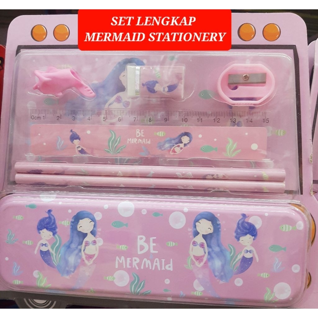 

alat tulis sekolah anak karakter mermaid alat tulis karakter mermaid pensil anak ariel mermaid kotak pensil ariel mermaid stationery set little mermaid