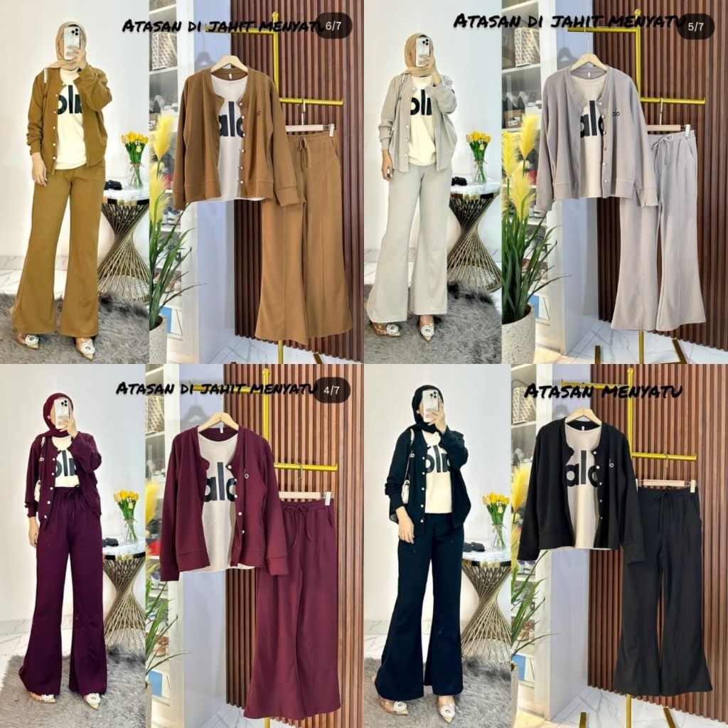 Set Outer dan Garis Ola by Newbrand || Setelan Wanita
