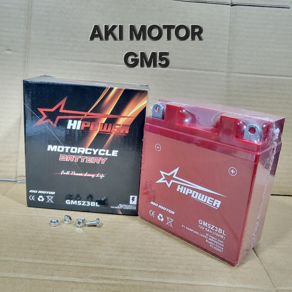 HI POWER ACCU AKI FULL KERING AKI MOTOR GM5 GM5Z3BL HI POWER