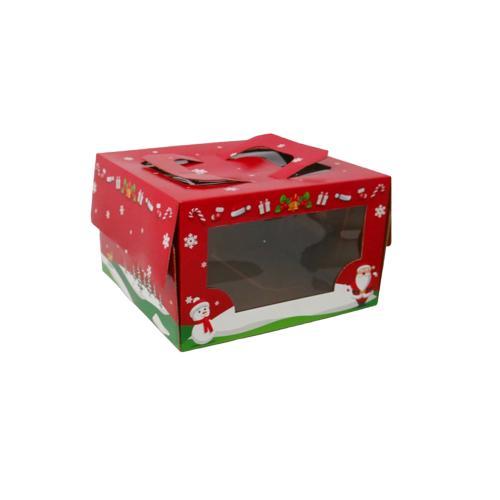 

box kue natal dus cake christmas packaging kotak roti size 26x26x16 cm