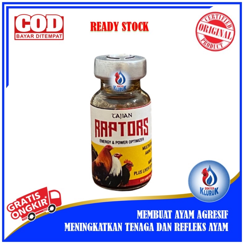 Raptors Doping Ayam Aduan Pisau Taji Laga - 10ml / Doping Ayam Aduan