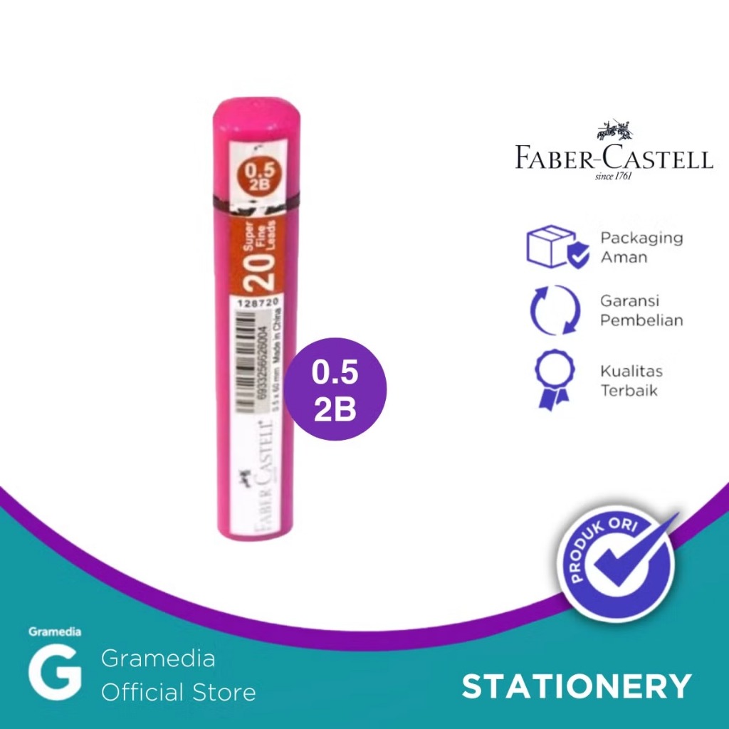 

Gramedia Karawaci - Faber Castell - Superfine Lead 0.5 mm 2B Pink Tube