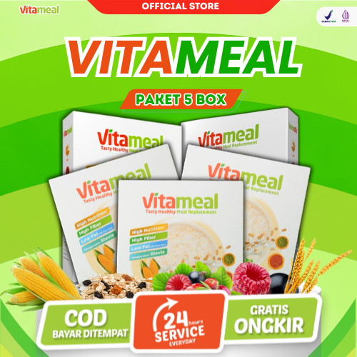 

[AMPUH] Vitameal Paket 5 Box Sereal Penurun Gula Darah Diabetes Kesemutan Kaki Tangan Mati Rasa Original Distributor Terdekat VITAMIEL HIPERTENSI