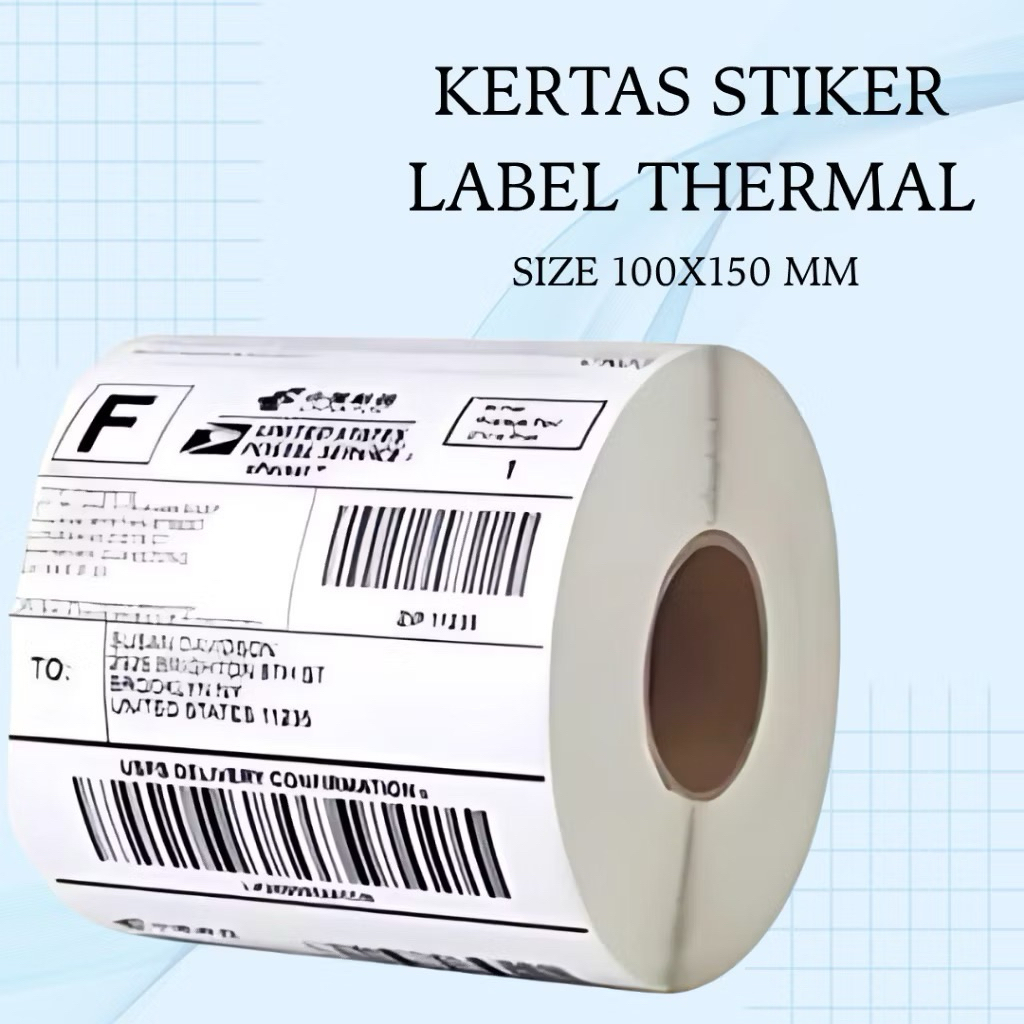 

Kertas Resi Thermal Paper 100 x 150mm A6 - 500 pcs - Sticker Label Kertas Resi Shipping Label Untuk Resi