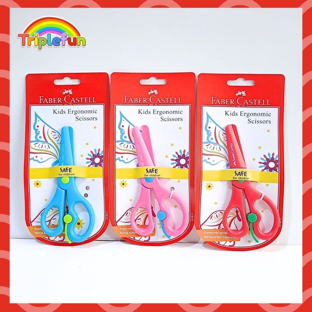 

Gunting Anak Faber Castell Kids Ergonomic Scissors 14 cm - Safe for Children