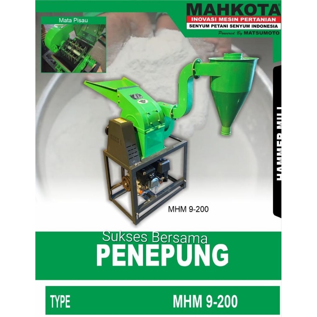 Mesin Penepung / Hammer Mill. Mahkota MHM9-200
