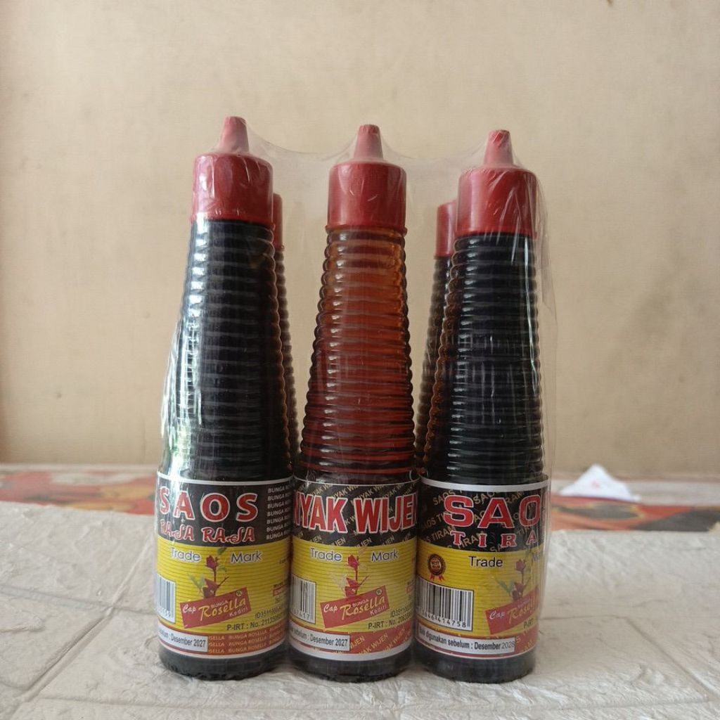 

Paket Saos/Saos Bakaran/Saos [Minyak Wijen, Kecap Ikan, Saos Inggris, Kecap Asin, Saos Tiram, Saos Raja rasa