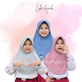 KINLEY Kerudung Anak / Hijba Bergo Hamidah Jersey / Hijab Anak Tk / Jilbab Bergo Anak Perempuan Sd /