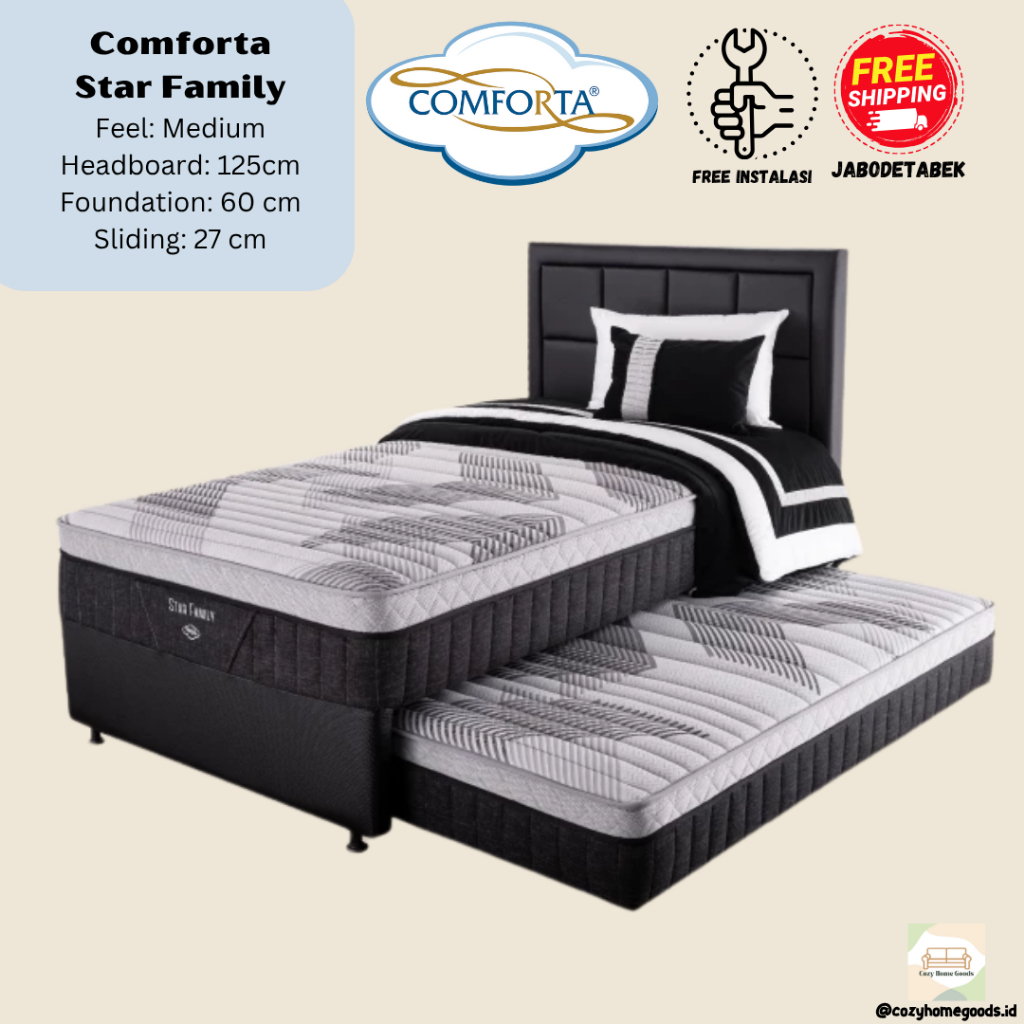 Comforta - Kasur Springbed - Star Family - Kasur Tidur - Kasur Anak Atas Bawah - Sorong
